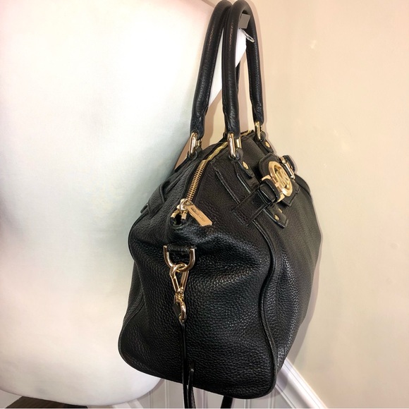 MICHAEL KORS Tumbled Black Leather Crossbody Satchel - Picture 5 of 17